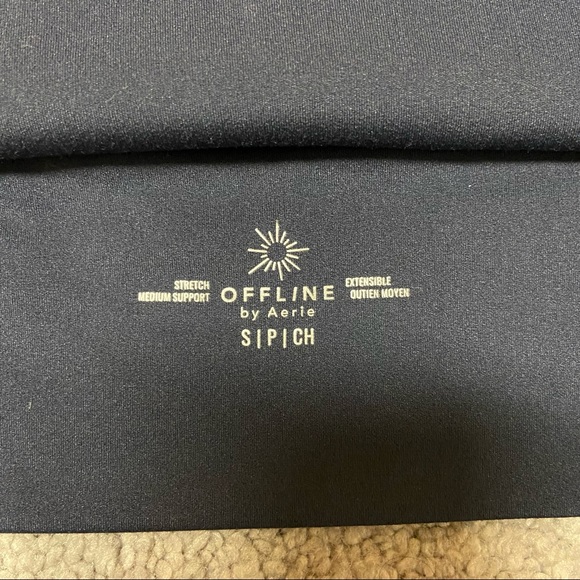 SOLD! OFFLINE By Aerie Real Me Strappy Back Sports Bra Blue Size S - Picture 7 of 7